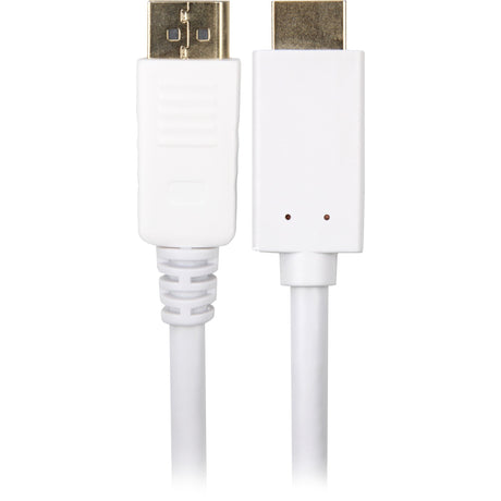 Sharkoon displayport 1.2 > adaptateur hdmi (blanc, 1 mètre, 4k)