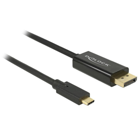 Delock Câble USB-C > display port (noir, 3 mètres, 4k 60 hz)