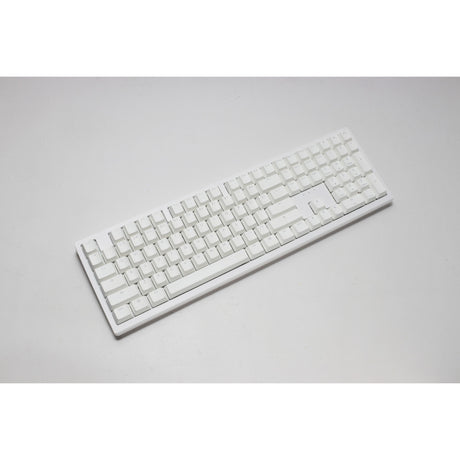 Ducky Zero 6108 clavier de jeu mécanique RVB blanc pur (blanc, disposition américaine (QWERTY), Cherry MX2A Speed Silver, 100 %, LED RVB, PBT double-shot, échange à chaud, 2,4 GHz | Bluetooth | USB-C)