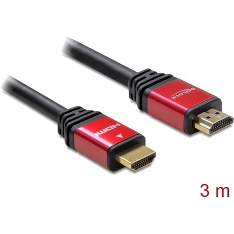 Delock câble HDMI haute vitesse – HDMI a mâle > HDMI a mâle (noir, 3 mètres)