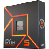 Processeur AM5 socket AMD Ryzen 5 7600x, 4,7 GHz (5,3 GHz Turbo Boost) (débloqué, en boîte)