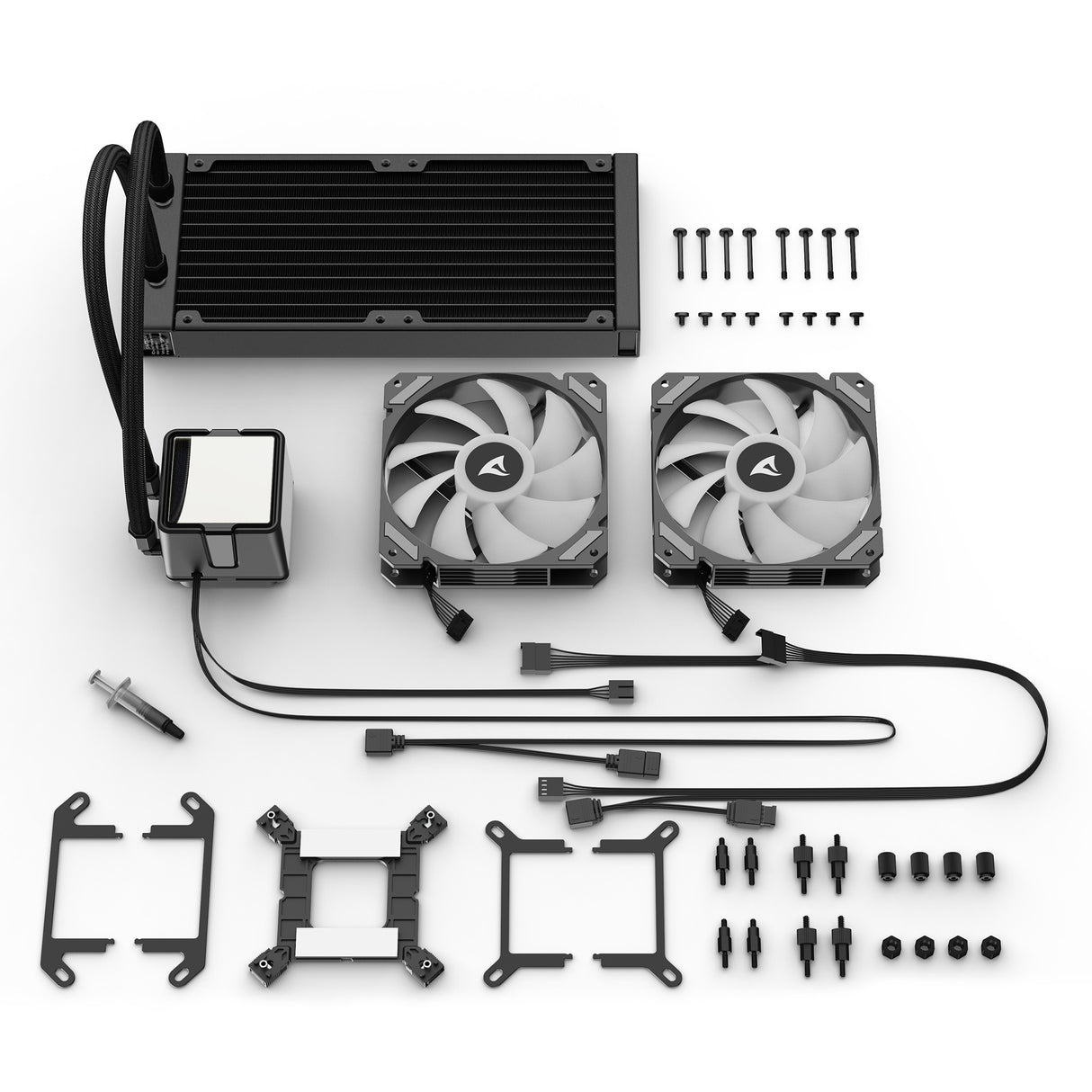 Refroidissement par eau Sharkoon s50 argb (noir, pwm 4 broches)