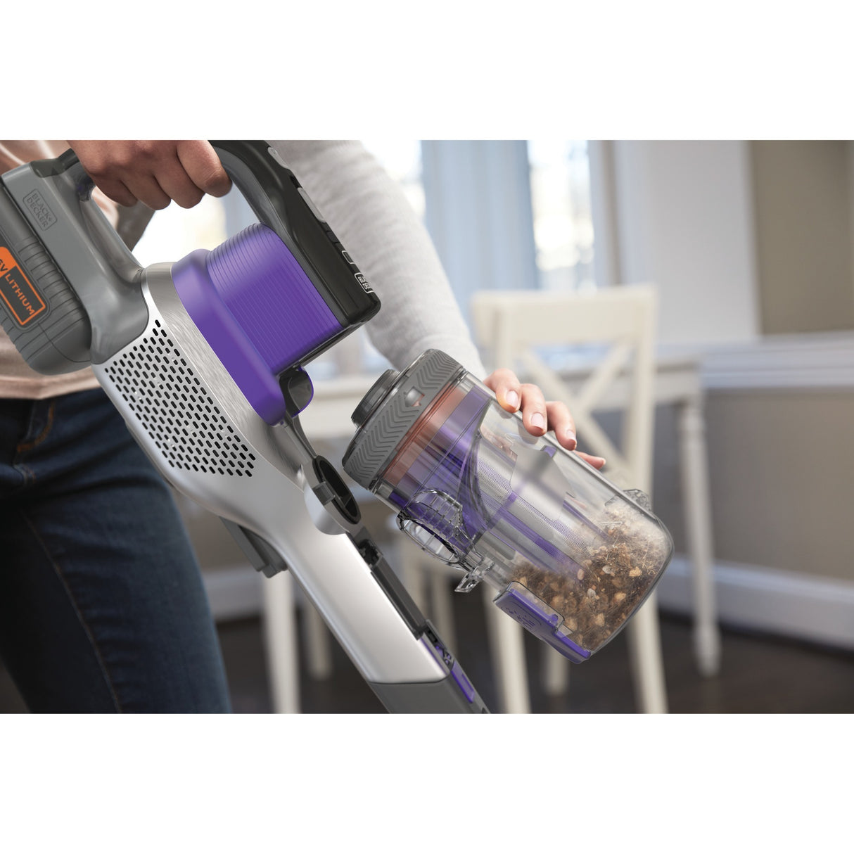 Aspirateur-balai pour animaux de compagnie extrême Black+decker 36 V 4 en 1 Power Series (violet)