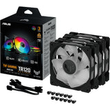Ventilateurs de boîtier inversé Asus tuf gaming tr120 argb (noir, 3 pièces, 120 x 120 x 28 mm)