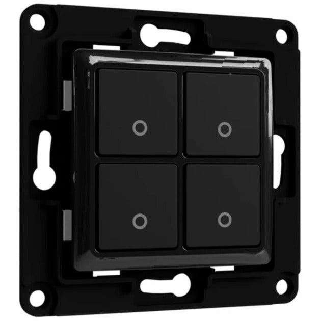 Interrupteur mural Shelly 4 boutons (noir)