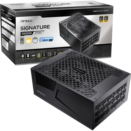 Alimentation modulaire Antec signature 2200 platine atx3.1 2200 watts (noir, 2x 12v-2x6, 6x pcie)