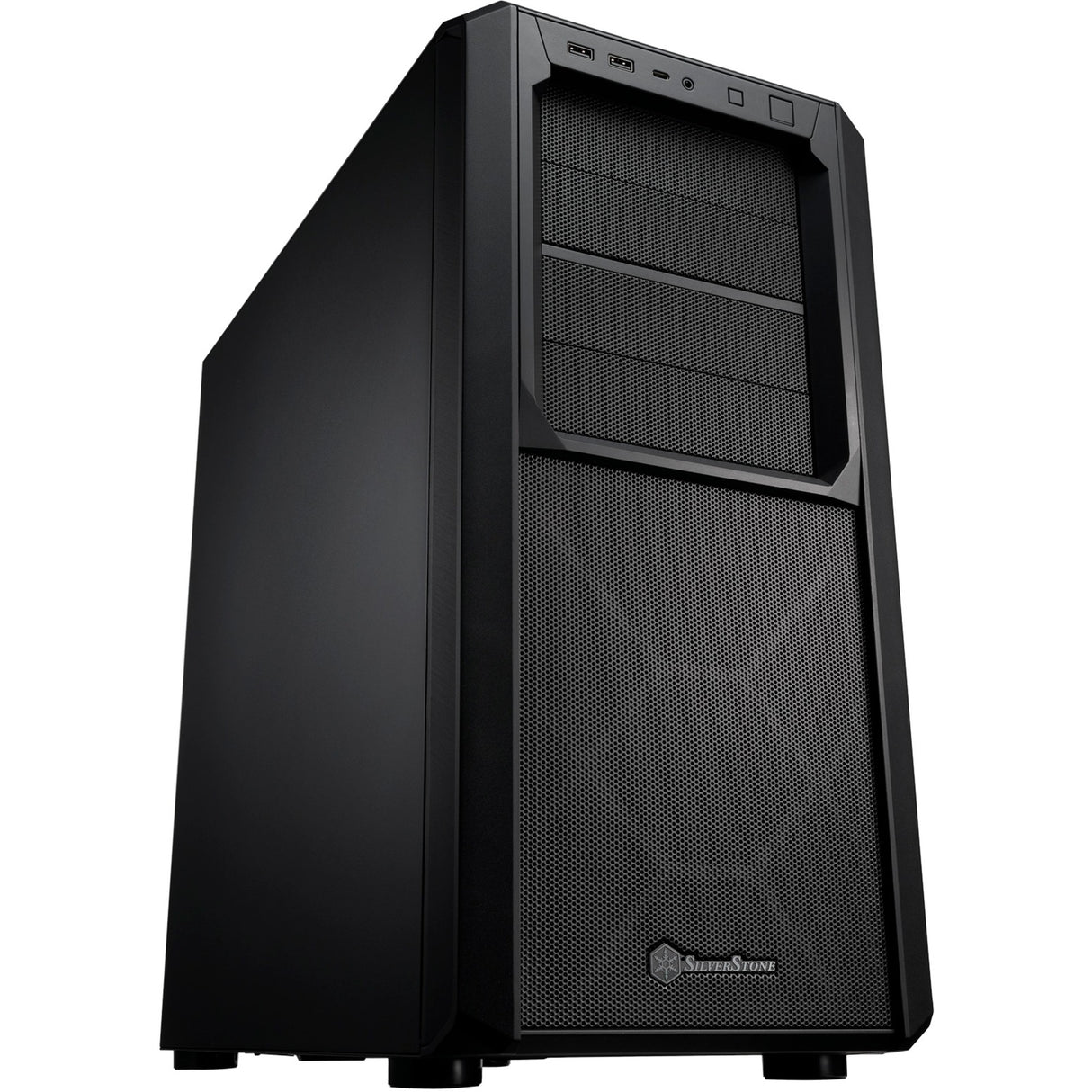 Boîtier tour midi Silverstone sst-sed1-b (noir | 2x USB-A | 1x USB-C)