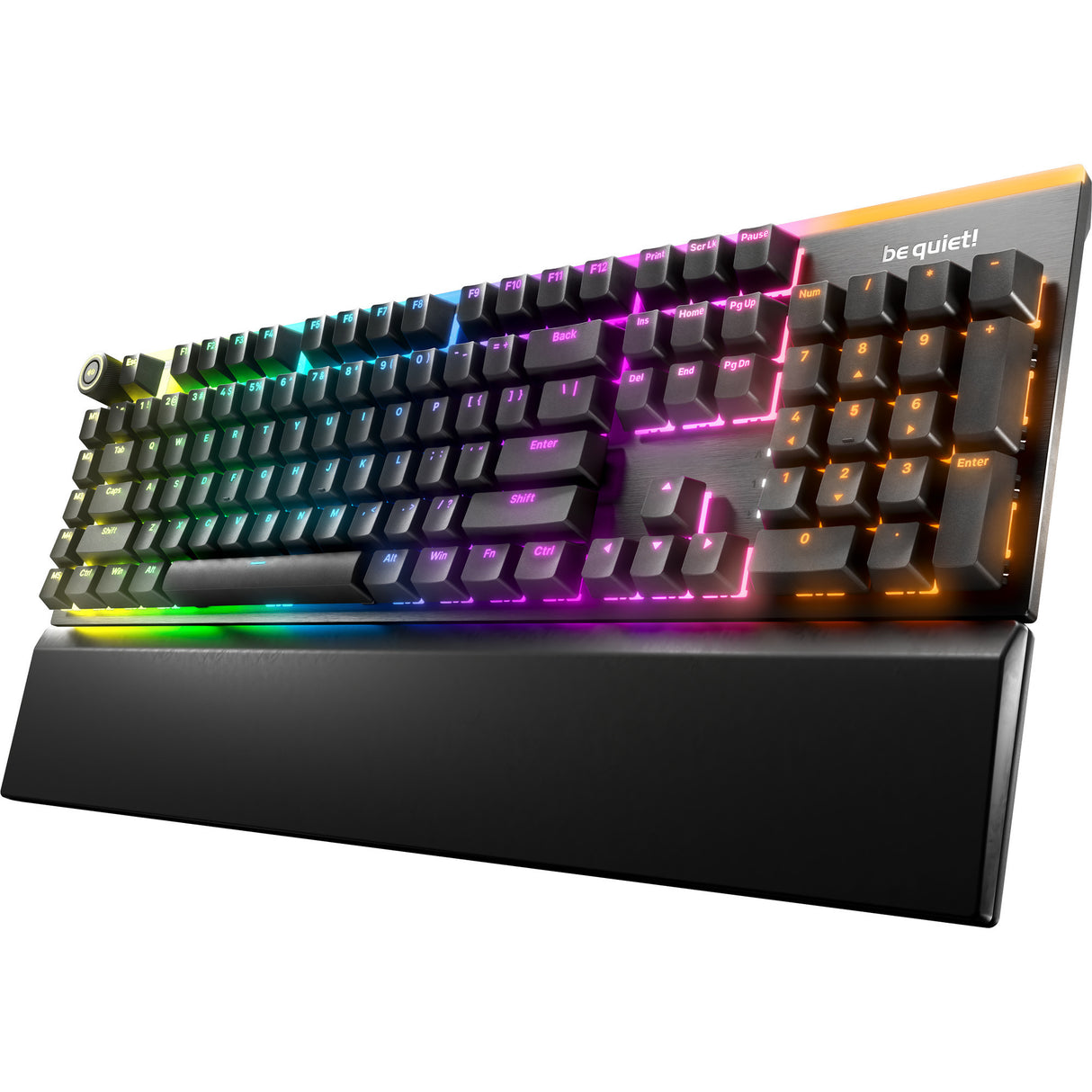 Soyez silencieux! Clavier de jeu mécanique RVB linéaire silencieux à montage léger (noir, disposition américaine (qwerty), linéaire silencieux, 100 %, argb, touches pbt à double prise)