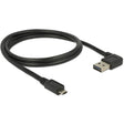 Delock câble easy-usb-a 2.0 mâle > câble easy-usb micro-usb-b 2.0 mâle (noir, 1 mètre)