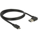 Delock câble easy-usb-a 2.0 mâle > câble easy-usb micro-usb-b 2.0 mâle (noir, 1 mètre)