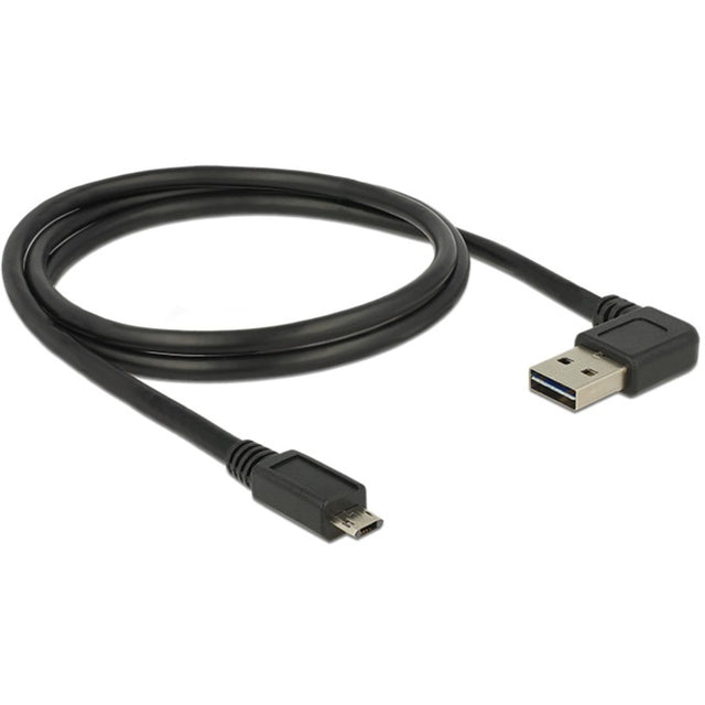 Delock câble easy-usb-a 2.0 mâle > câble easy-usb micro-usb-b 2.0 mâle (noir, 1 mètre)