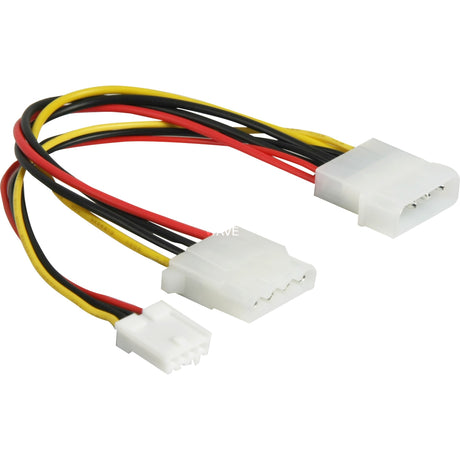 Câble d'alimentation en Y Delock 4 broches à 4 broches + câble répartiteur 3,5 fdd