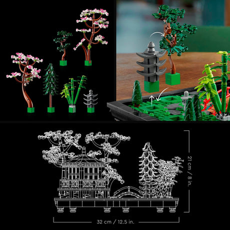 Kit de construction de pleine conscience botanique de jardin apaisant d'icônes Lego pour adultes - 10315