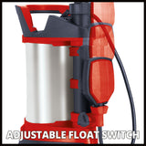 Einhell flutset ge-dp 7535 n ll eco pompe à eaux usées pompes submersibles et à pression (rouge noir)