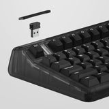 Clavier mécanique sans fil côté obscur Iqunix og80 (noir, disposition américaine (qwerty), marron gateron, 80 % (tkl), LED RVB, échangeable à chaud, pbt, 2,4 GHz | Bluetooth 5.1 | USB-C)