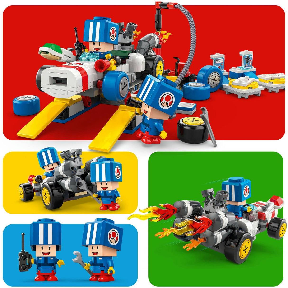 Lego super mario 72035 garage des crapauds mario kart