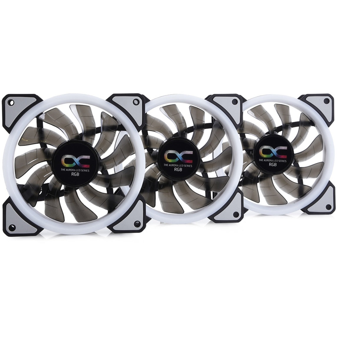 Alphacool eiszyklon aurora lux ventilateurs de boîtier numérique rgb (3 pièces, 120 x 120 x 25 mm, connecteur de ventilateur à 3 broches)