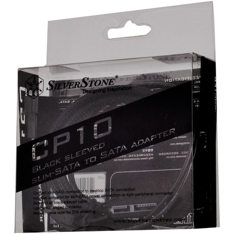 Câble de données Silverstone slim sata 2-en-1 + adaptateur secteur (noir, cp10)