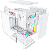 Boîtier tour midi Montech king 95 pro (blanc | 2x USB-A | 1x USB-C | RVB | verre trempé)
