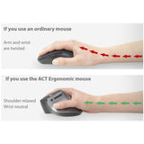 Act Connectivité Souris ergonomique sans fil avec Bluetooth et USB-C