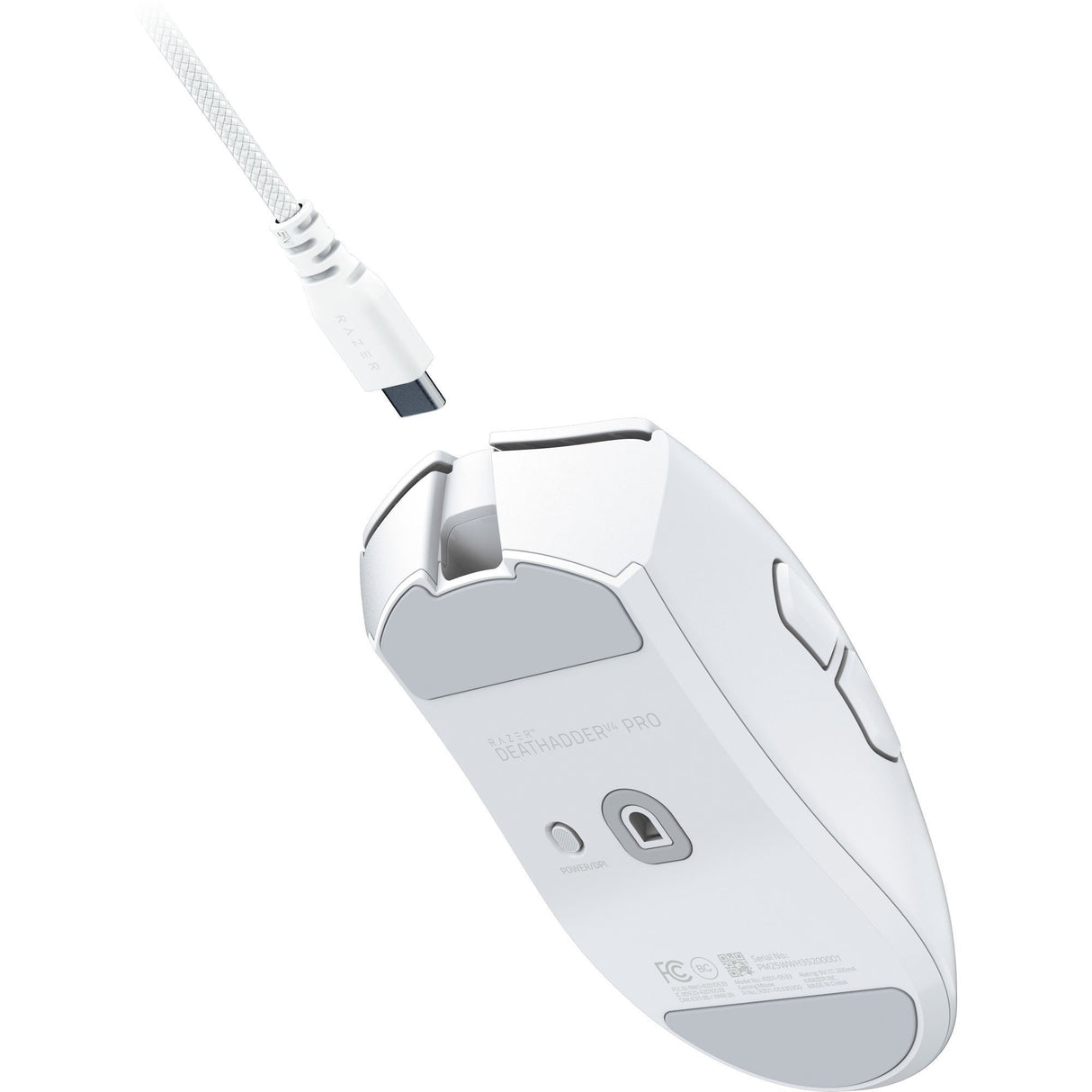 Souris de jeu Razer deathadder v4 pro (blanche, jusqu'à 45 000 dpi, 8 000 Hz)