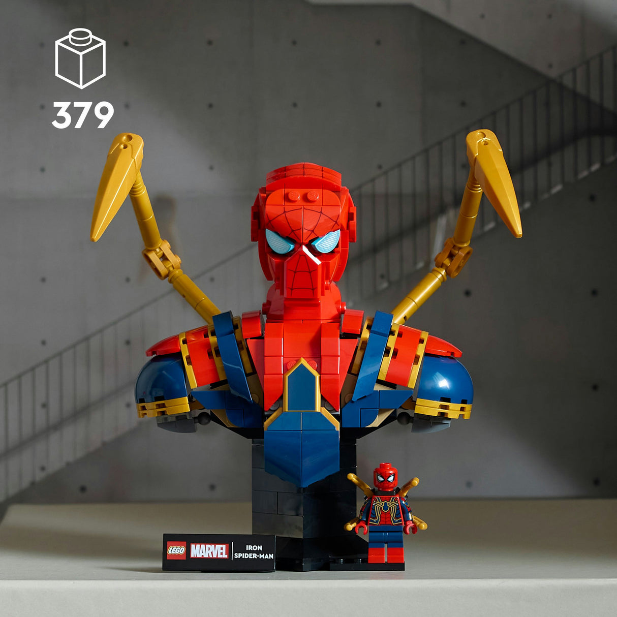 Lego super héros 76326 buste de Spider-Man en fer