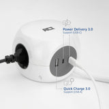 Cube multiprise Act avec 3 prises (type f), 30w pd
