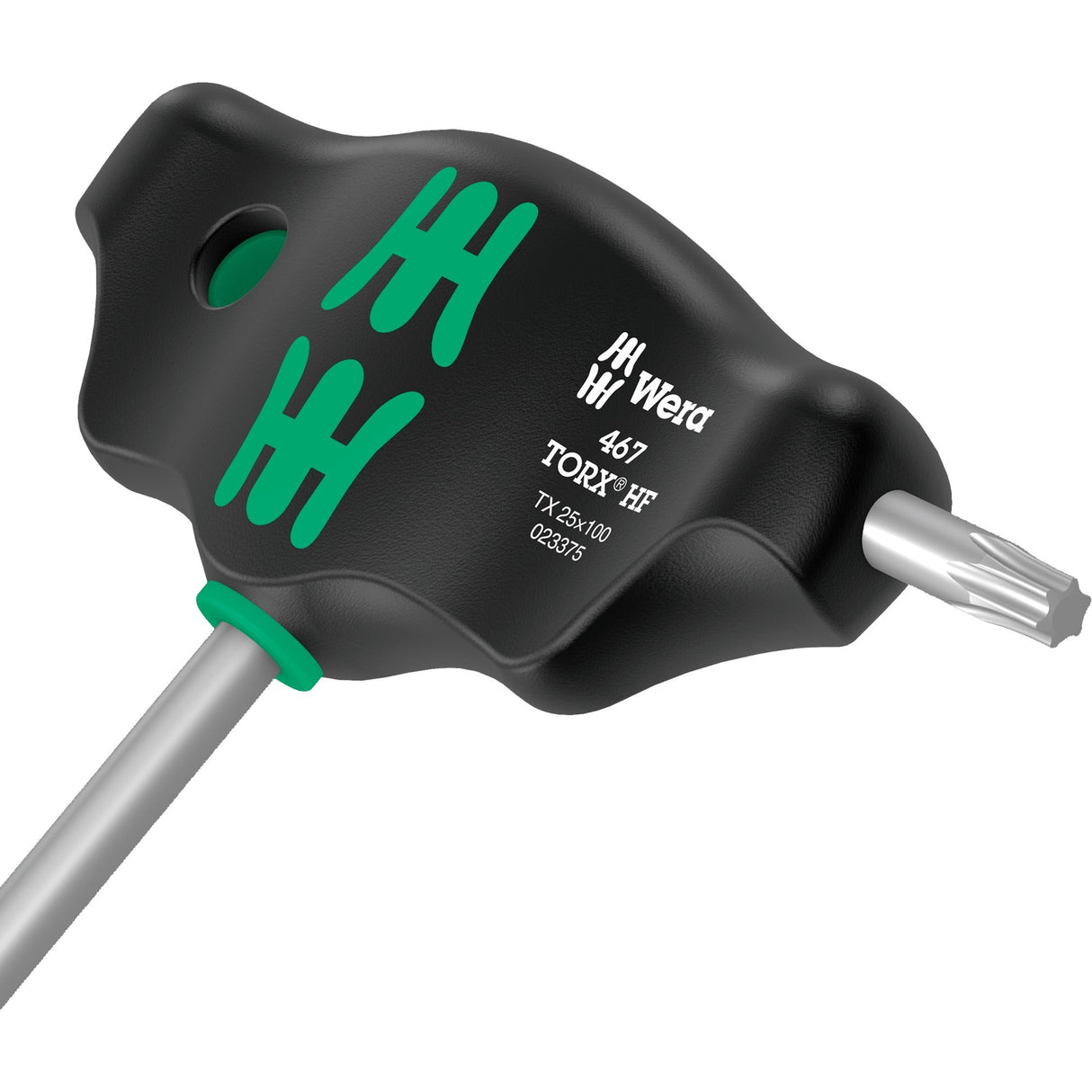 Wera 467 7 torx hf set 1 tournevis cruciforme + crémaillère, 7 pièces (noir vert, avec fonction de maintien)