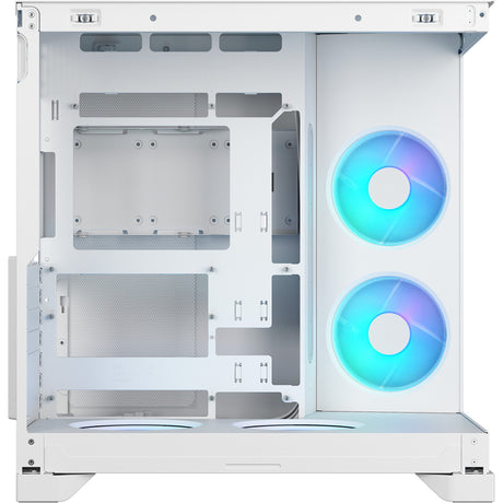 Fractal design pop 2 vision rgb boîtier tour midi (blanc | 1x usb-a | 1x usb-c | rgb | verre trempé)