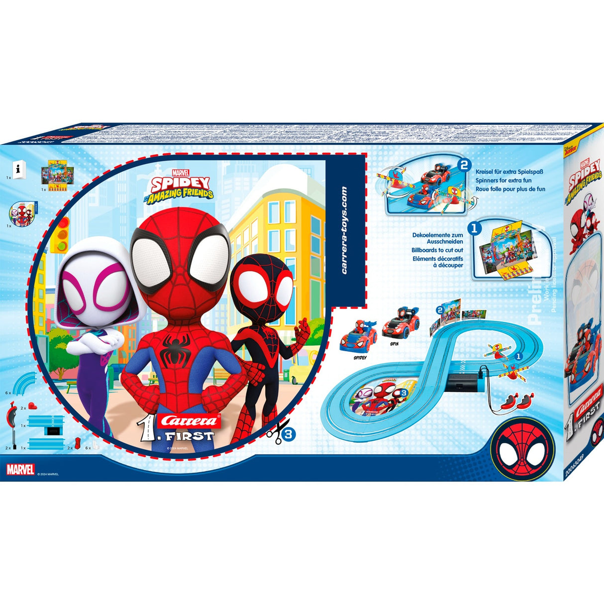 Carrera, première piste de course Spidey Web Spinners, 2,4 m