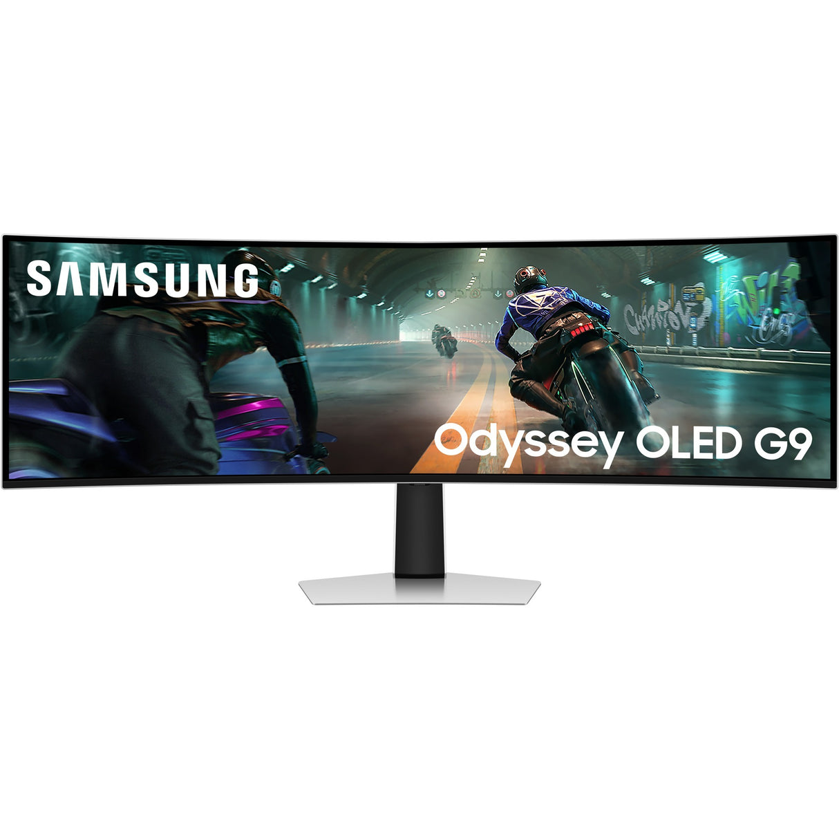 Moniteur de jeu ultra-large incurvé Samsung Odyssey OLED G9 G91SD 49 (argent, HDMI, micro HDMI, port d'affichage, 3x USB-C, 144 Hz)
