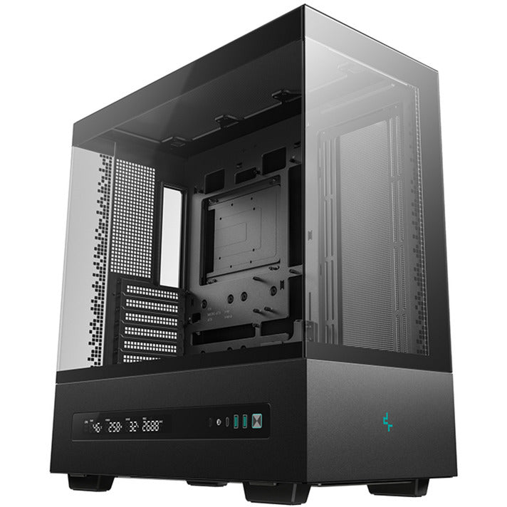 Boîtier tour midi numérique Deepcool ch690 (noir | 2x USB-A | 1x USB-C | verre trempé)