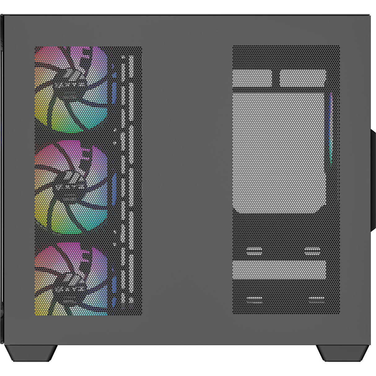 Boîtier tour midi Xyz pc gear tesseract x (noir | 2x USB-A | 1x USB-C | verre trempé)