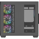 Boîtier tour midi Xyz pc gear tesseract x (noir | 2x USB-A | 1x USB-C | verre trempé)