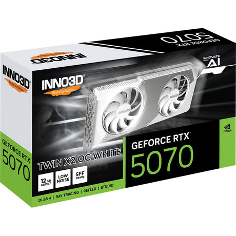 Carte graphique Inno3d geforce rtx 5070 twin x2 oc blanche (blanc, dlss 4, 3x display port, 1x hdmi 2.1)