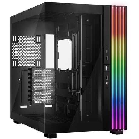 Soyez silencieux! base lumineuse 900 dx boîtier grande tour (noir | 2x USB-A | 1x USB-C | RVB | fenêtre)