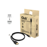 Adaptateur bidirectionnel Club 3D Mini DisplayPort vers DisplayPort DP80 (noir, 1 mètre, certifié Vesa)