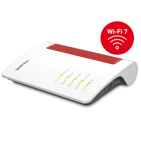Fritz! Routeur fibre optique international box 5690 édition (blanc rouge, wi-fi maillé, 2,5 gbit s)
