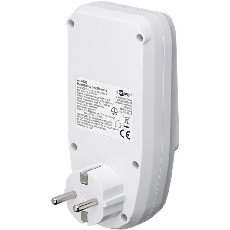 Goobay Appareil de mesure numérique du coût de l'énergie (blanc)