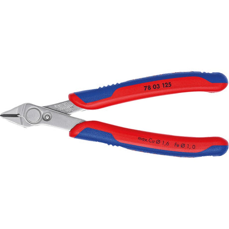Knipex 78 03 125 Pince coupante latérale super Knips® électronique 125 mm | acier inoxydable