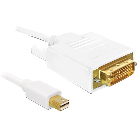 Delock adaptateur de câble mini displayport vers DVI-D (blanc, 2 mètres, passif, double liaison, plaqué or, 82918)