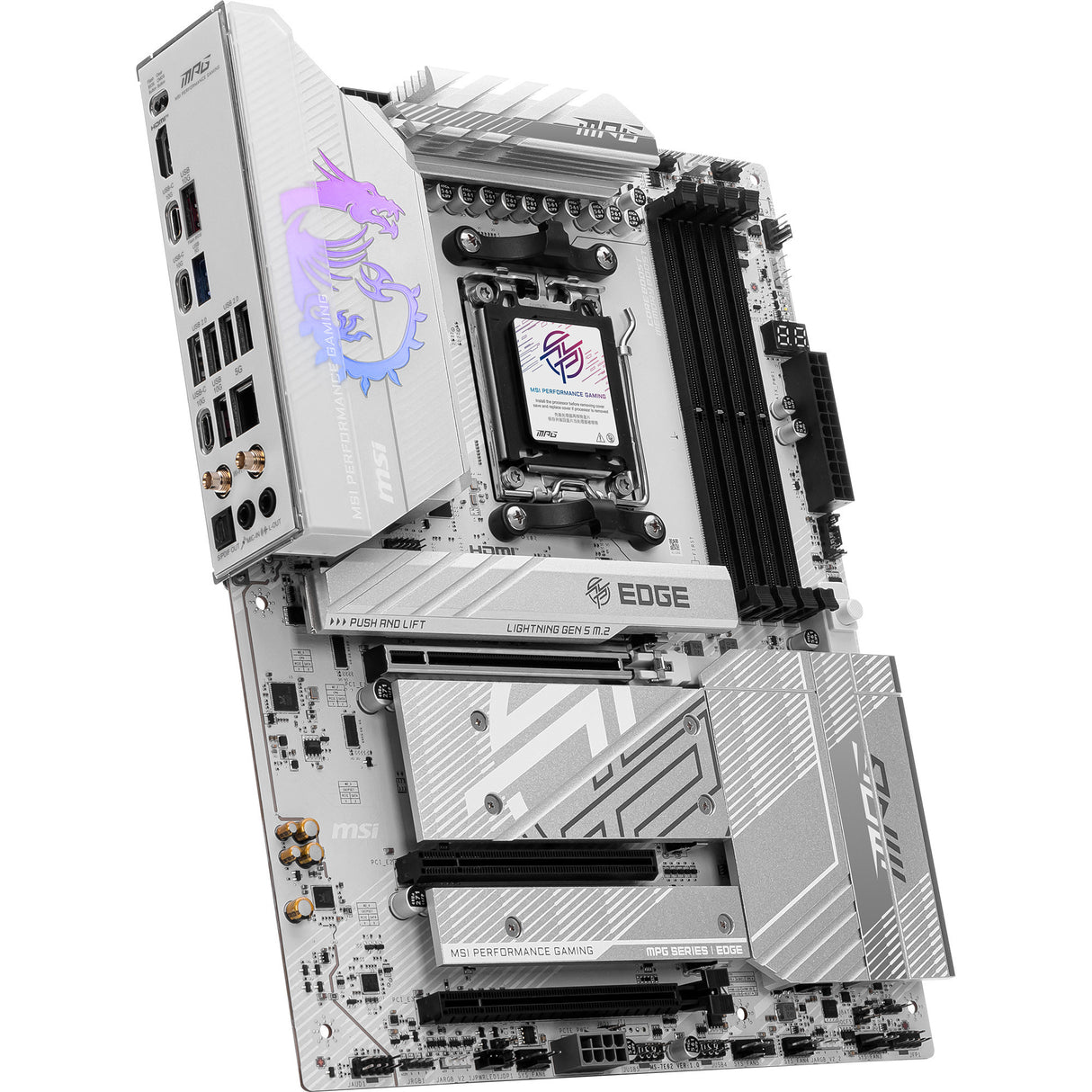 Carte mère MSI MPG B850 Edge Ti WiFi Socket AM5 (RAID, 5 Go-LAN, WiFi 7, BT, Son, ATX)