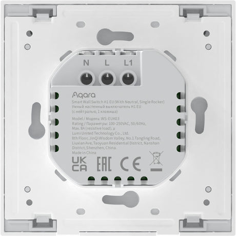 Aqara Wall interrupteur à bascule unique (avec neutre)