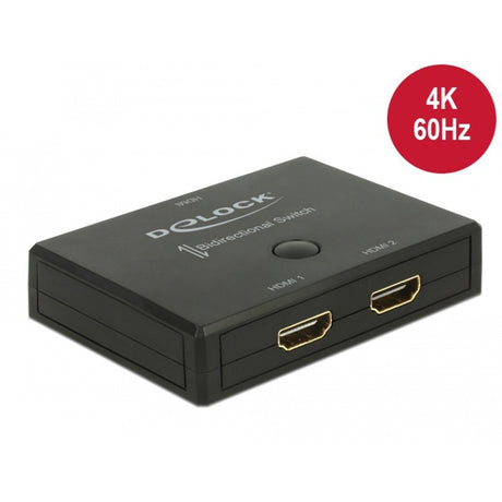 Delock HDMI 2 - 1 commutateur bidirectionnel 4K 60 Hz HDMI (noir)