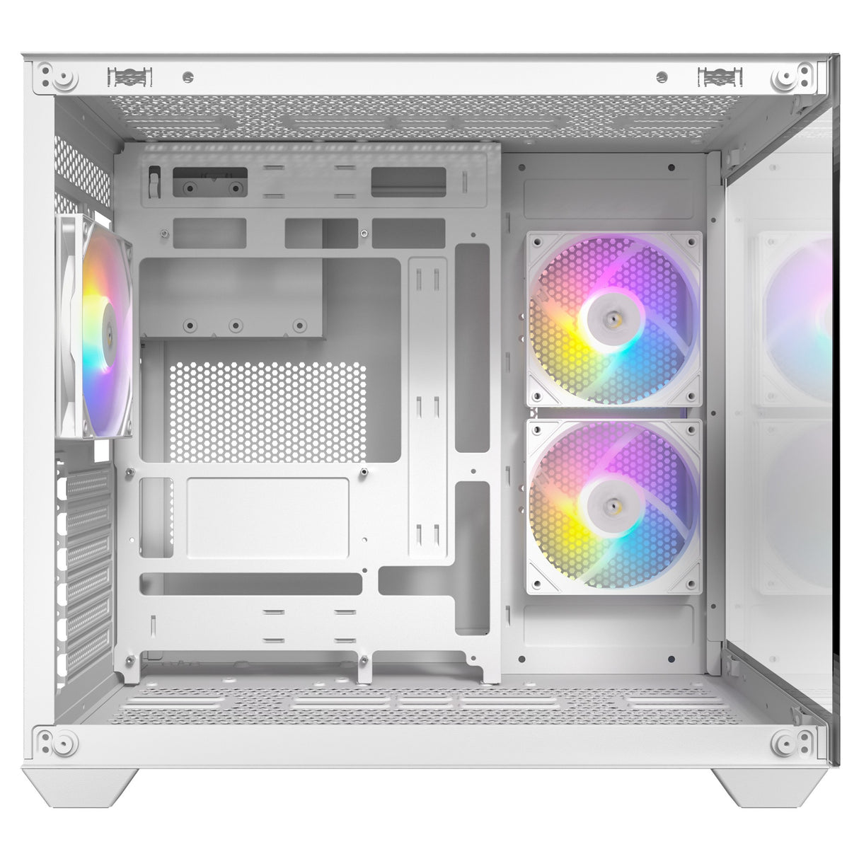 Boîtier tour midi Antec cx800 argb (blanc | 2x usb-a | verre trempé)