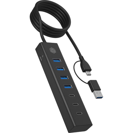 Icy box ib-hub1737-c3 Hub USB 7 ports (noir, USB 3.2 gen 1 type-c)