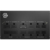 Alimentation modulaire MSI Mag A850GL PCIe5 II 850 watts (noir, 1x 12V-2x6, 4x PCIe)