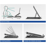 Support pour ordinateur portable Act Connectivity, pliable, réglable en hauteur sur 5 positions (noir)
