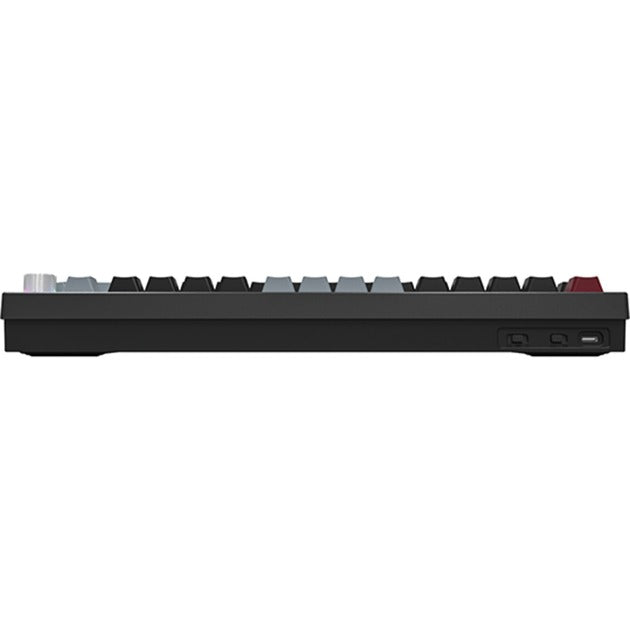 Clavier mécanique Montech mkey pro dark rgb (noir, disposition américaine (qwerty), gateron g pro marron, 75 %, remplaçable à chaud, rgb, double-shot pbt, usb-c | 2,4 ghz | bluetooth 5.2)