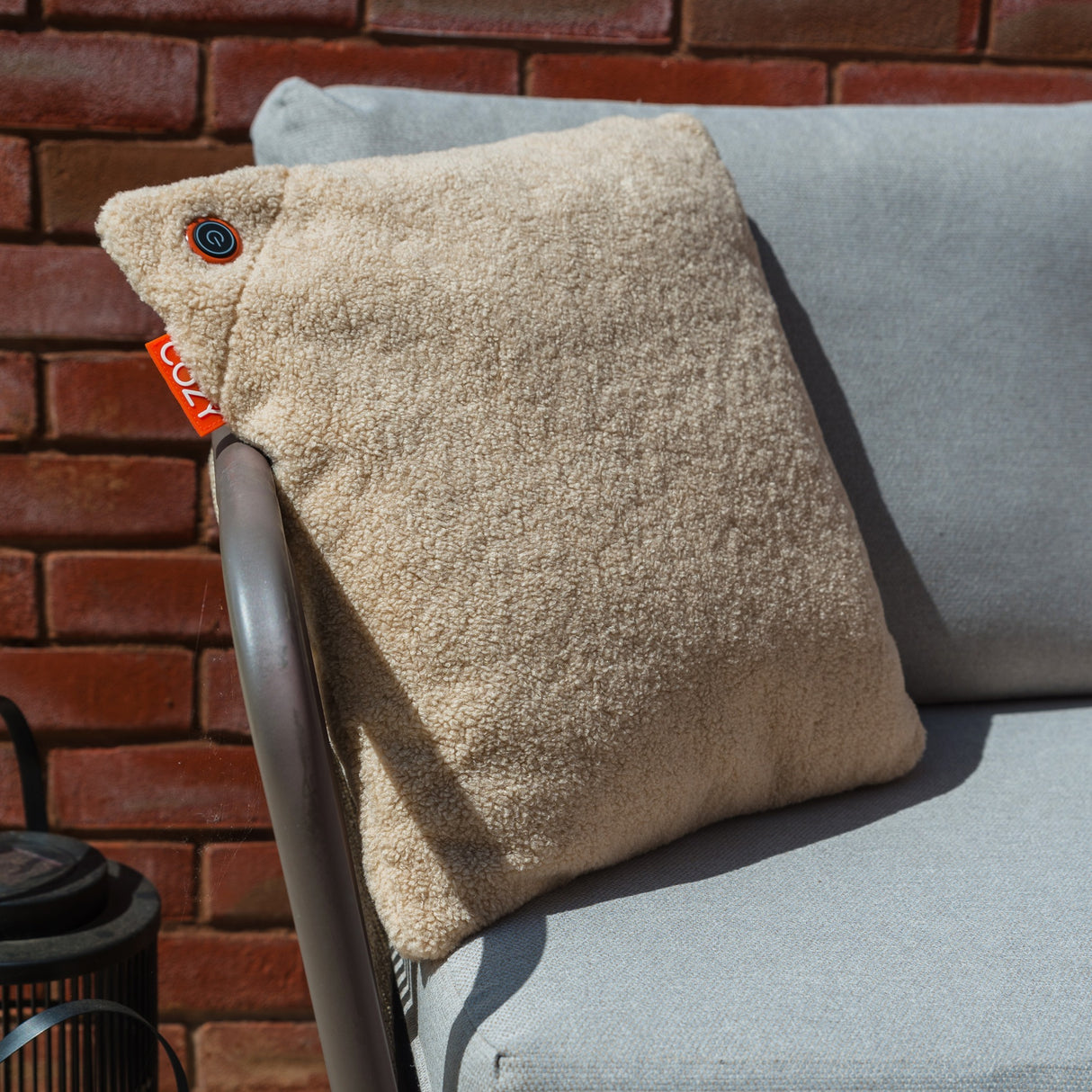 Coussin chauffant sans fil Cosy una Woolly 45 x 45 cm (beige clair, power bank 5000 mah)
